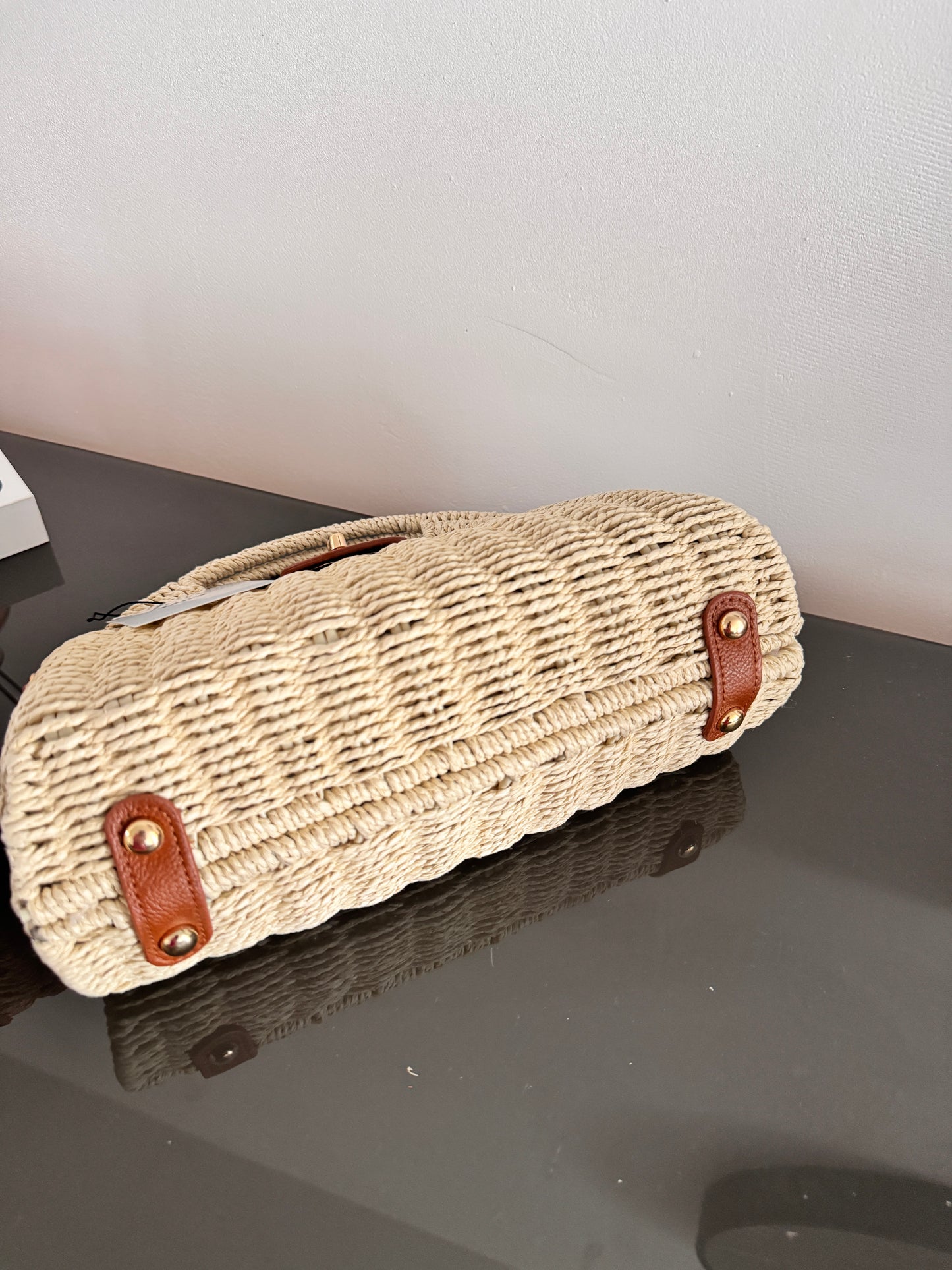 Sac en paille et rotin élégant