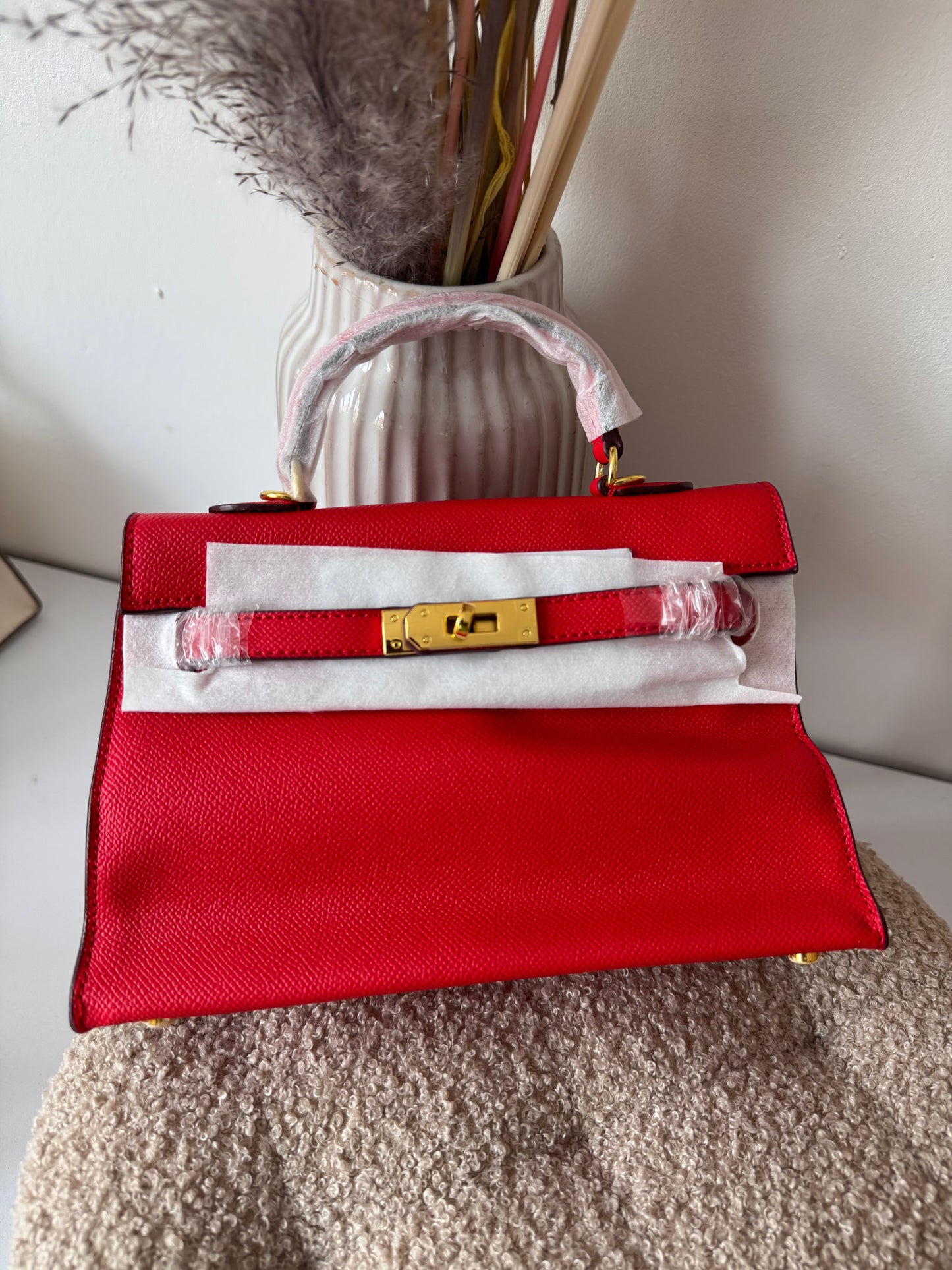 Sac modèle Keny 22 cm – Cuir véritable finition doré