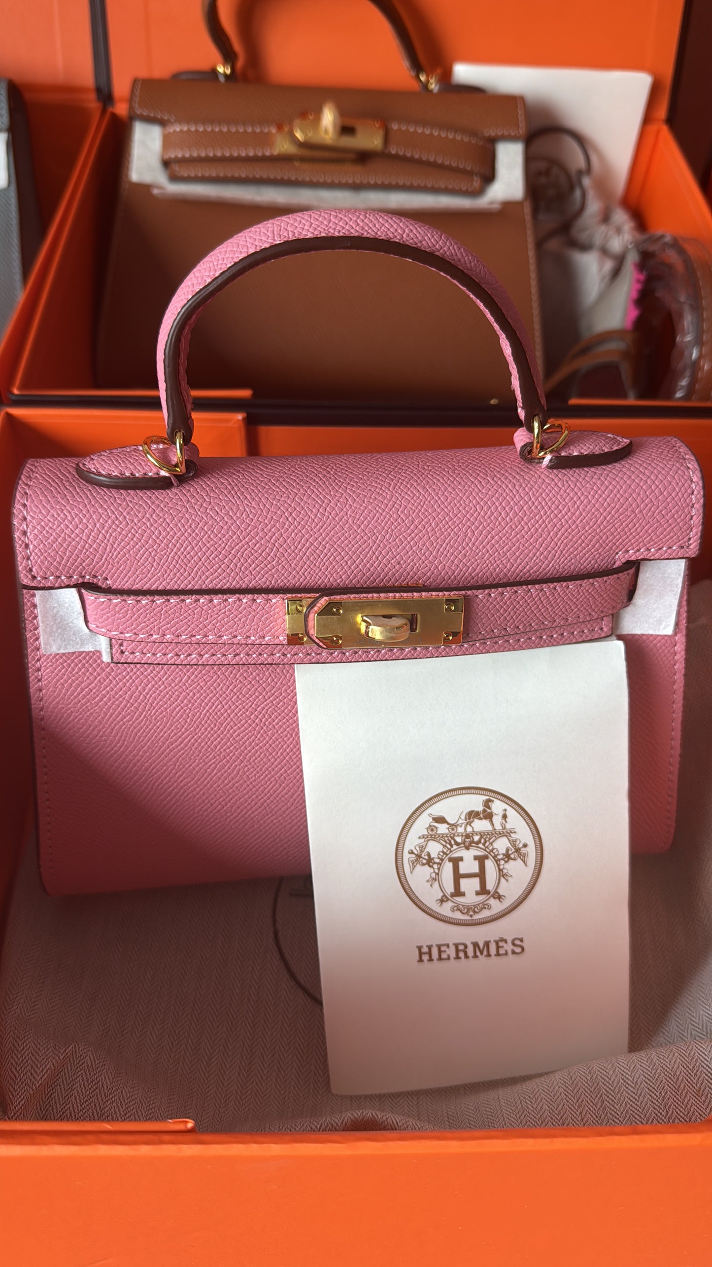 Sac modèle Keny 19 cm – Cuir véritable finition doré( premium)