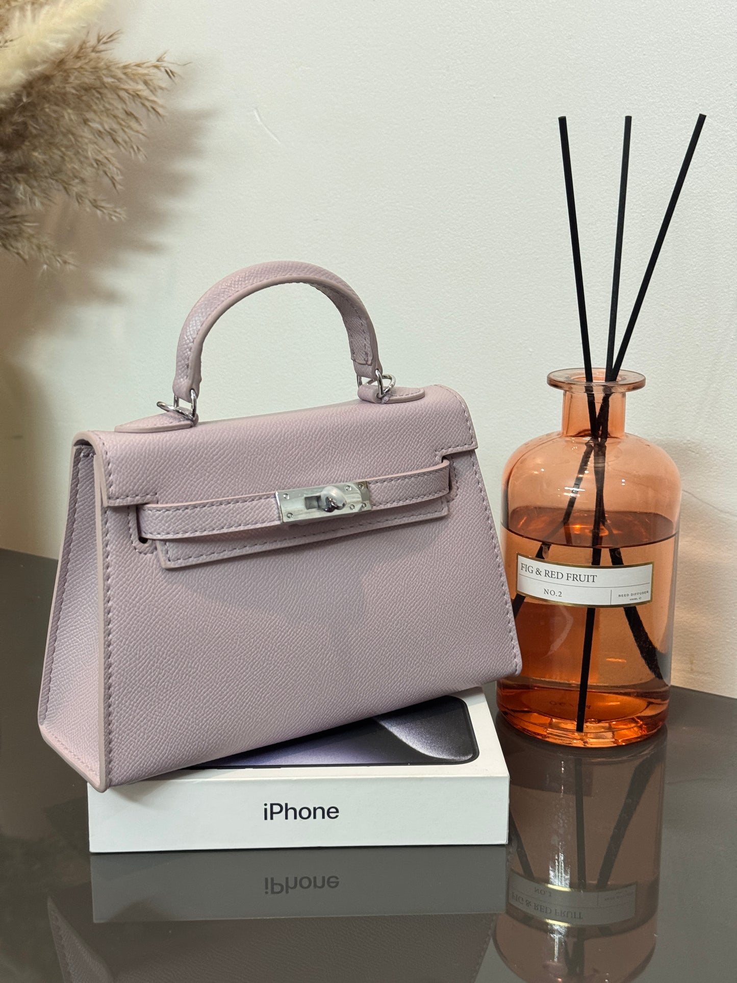 Sac modèle Keny 19 cm – Cuir véritable finition argenté