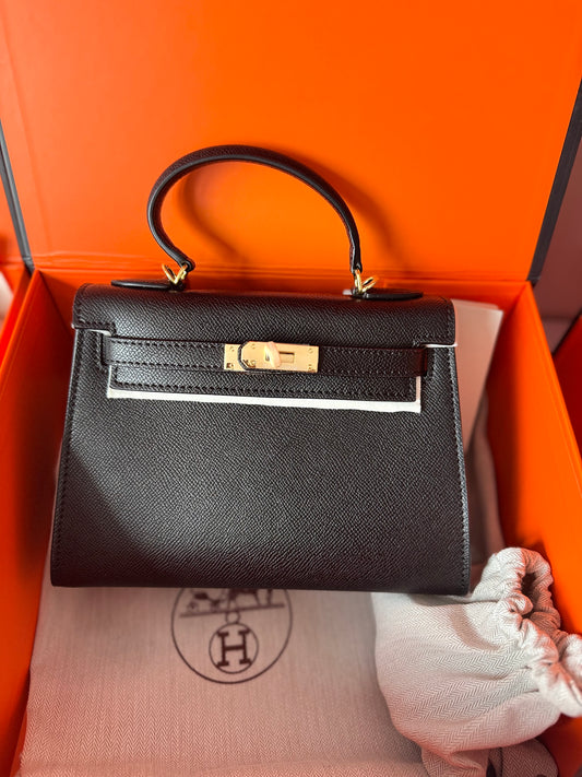 Sac modèle Keny 22 cm – Cuir véritable finition doré ( Premium)