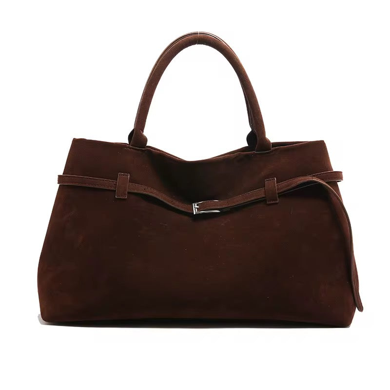 Sac LÉNA – Le fourre-tout ceinturé en daim