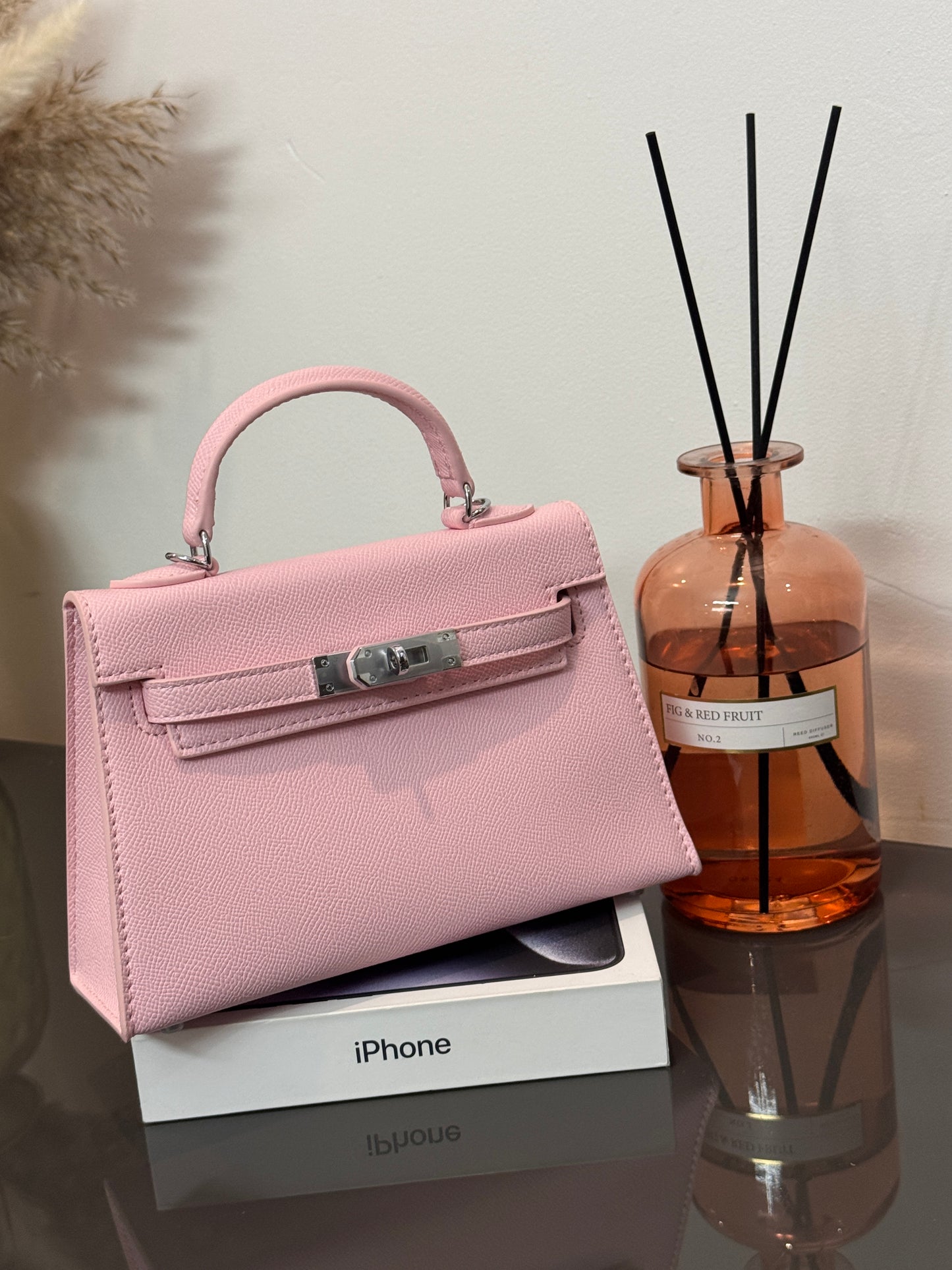 Sac modèle Keny 19 cm – Cuir véritable finition argenté